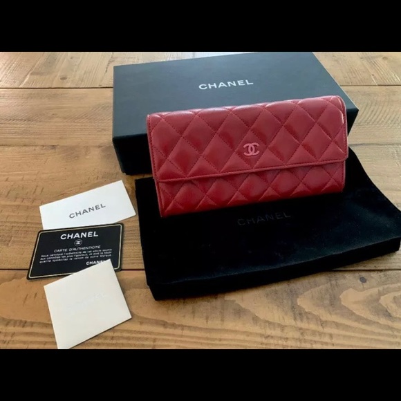 ❤️Authentic Chanel Lambskin Quilted Leather Wallet - Picture 2 of 12